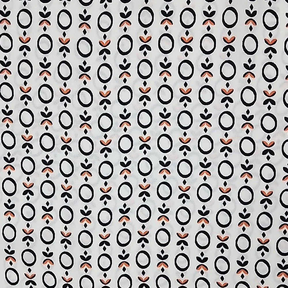 Pleione Long Sleeve All Over Pattern V-Neck Blouse - Picture 11 of 11